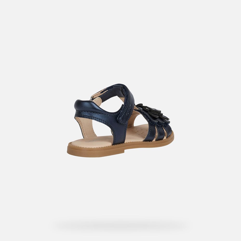 Geox Sandals Navy Karly - Geox Girls Shoes - ZBUMFO581